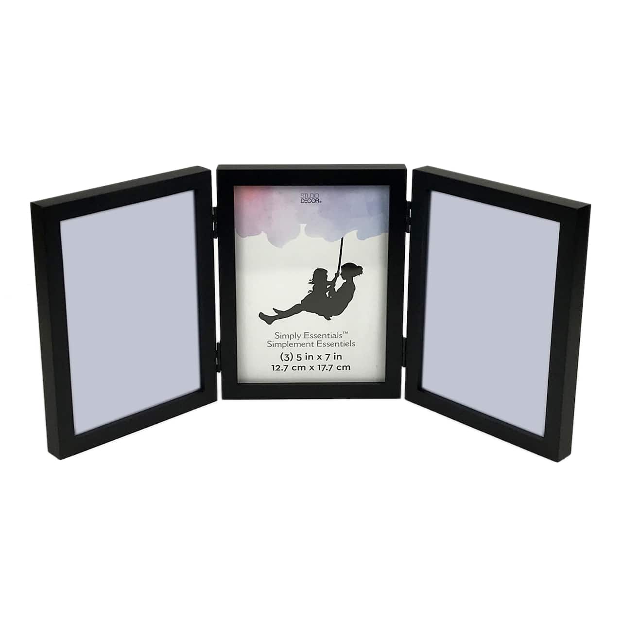 12 Pack: 3 Opening Black 5" x 7" Hinged Frame, Simply Essentials™ by Studio Décor®